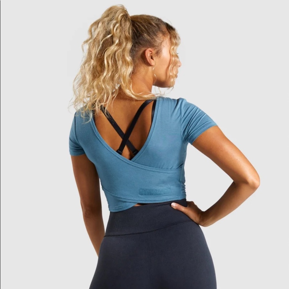 5/$25 | Teal Cross-Back Crop Top